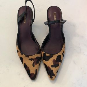 Liz Claiborne leopard sling back shoes